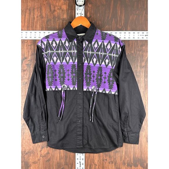 Wrangler Authentic Western Apparel‎ Southwestern Aztec Print Purple Womens Small - Picture 1 of 7